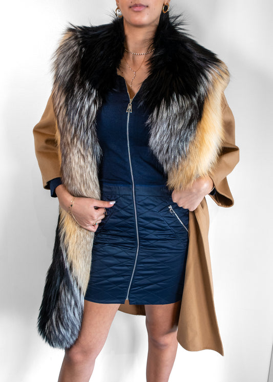 Ermanno Scervino Silver Fox Fur Coat