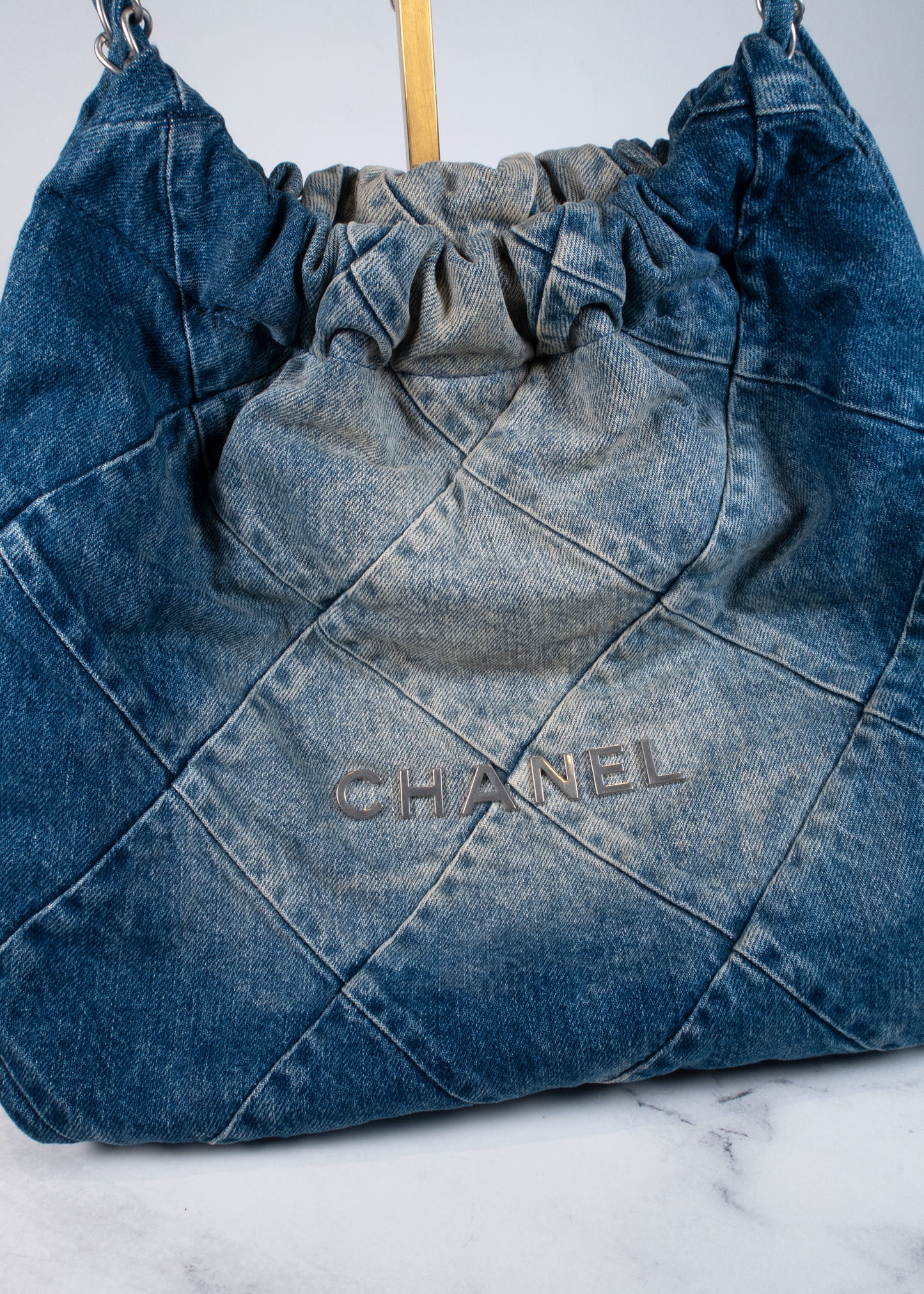 Chanel Denim 22 Hobo Bag
