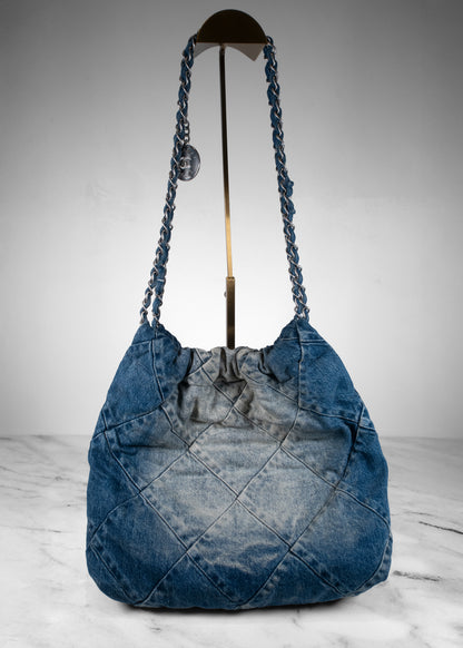 Chanel Denim 22 Hobo Bag