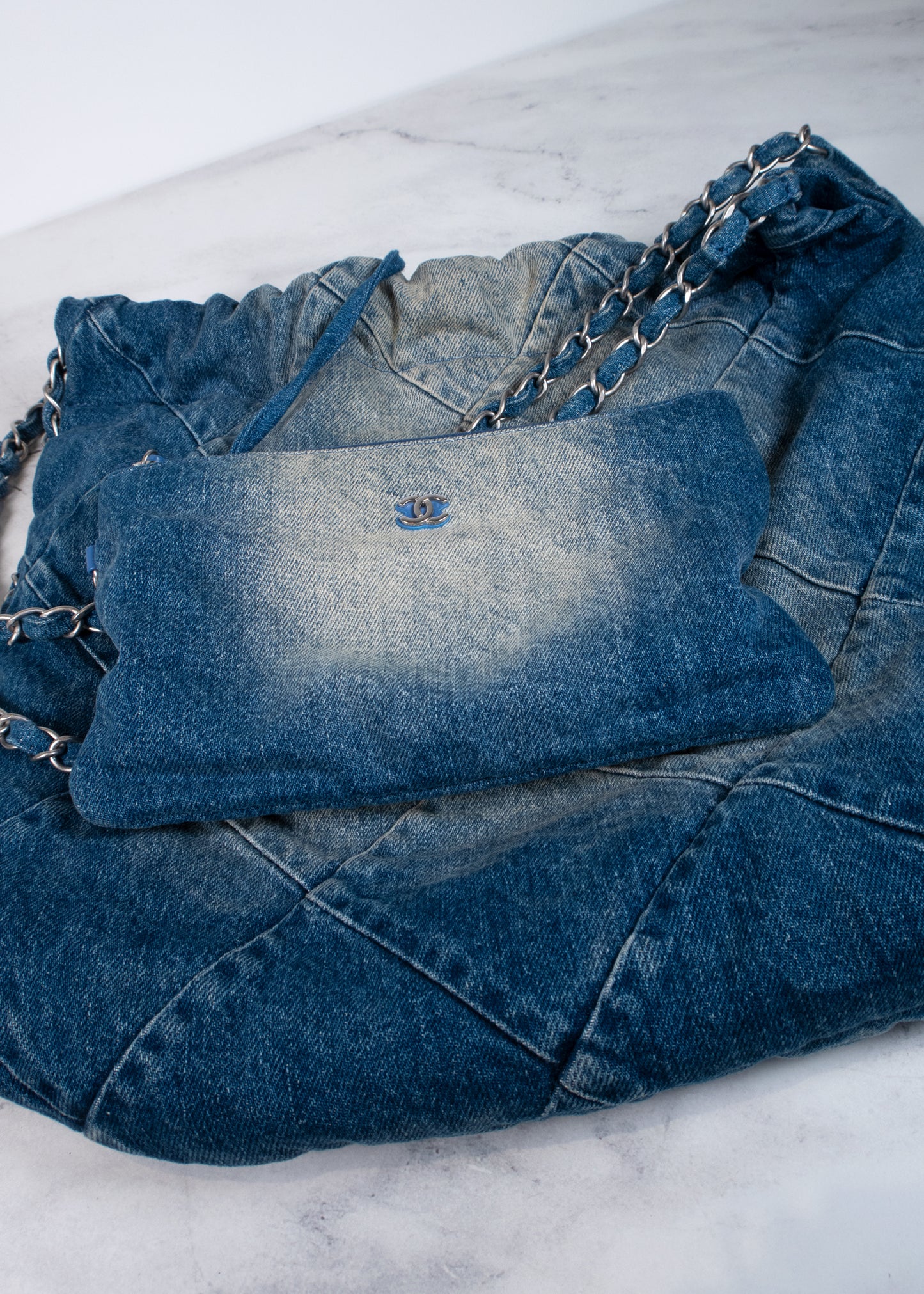 Chanel Denim 22 Hobo Bag
