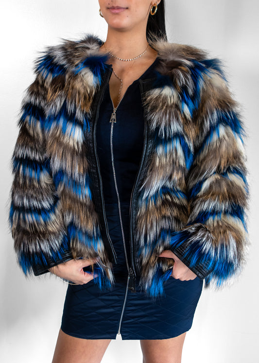 J. Mendel Blue Fox Fur Jacket