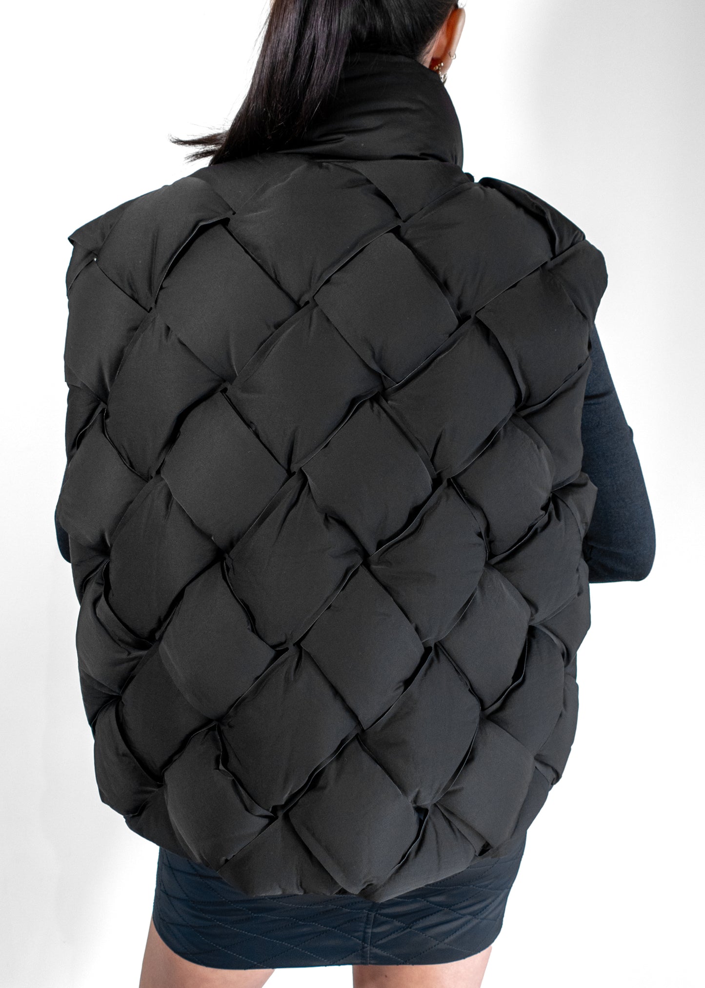 Bottega Veneta Intrecciato-Woven Technical Down Gilet