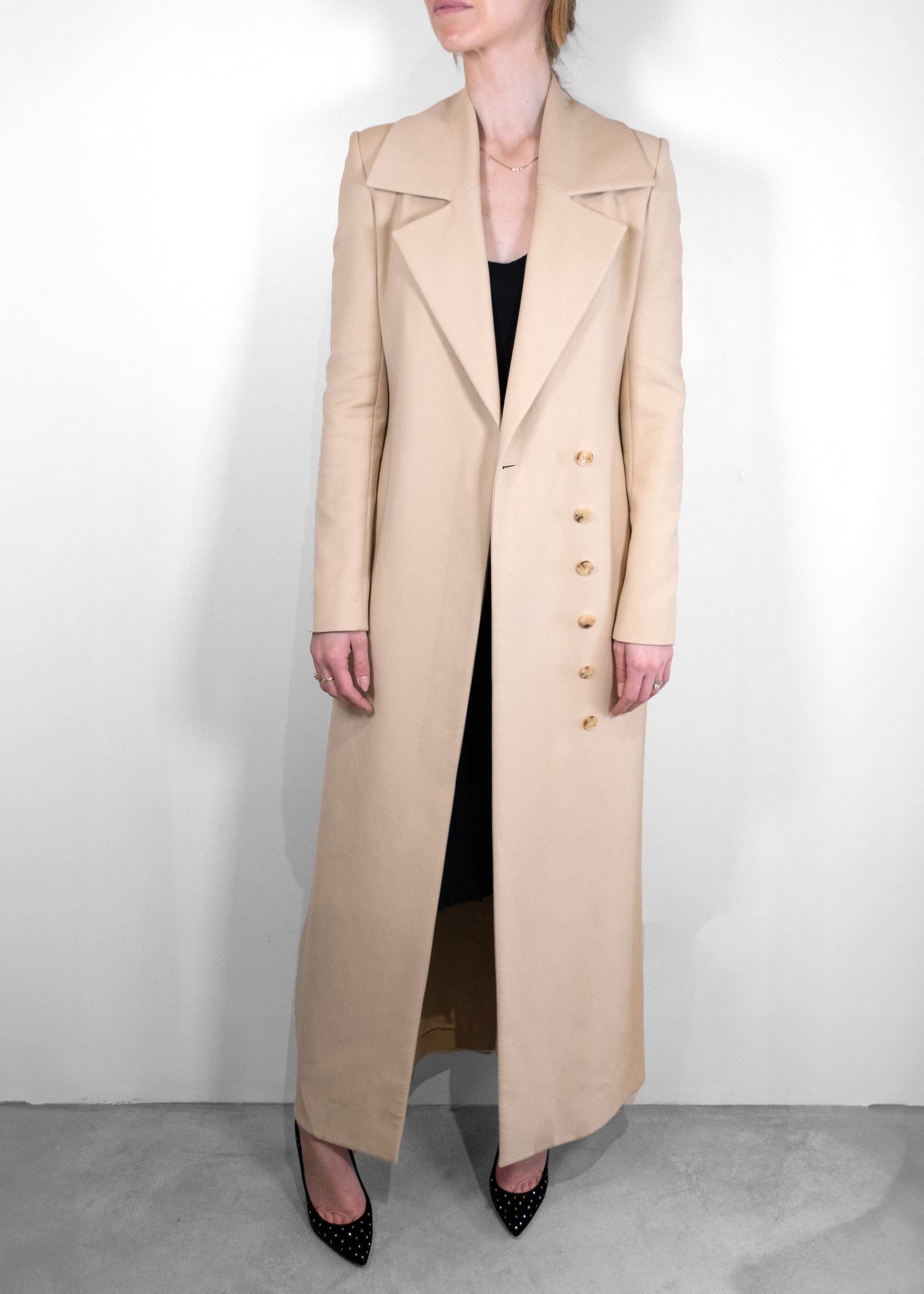 The Row Long Cream Trench Coat