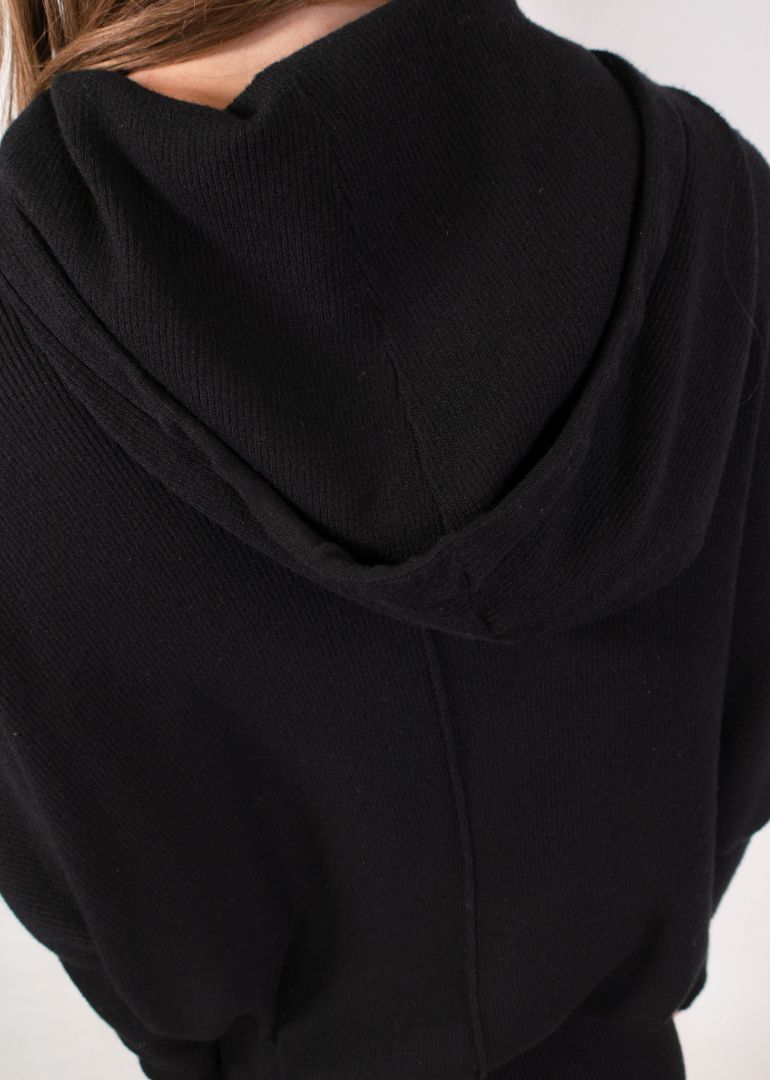 Tom Ford Black Long Sleeve Midi Dress With Hood