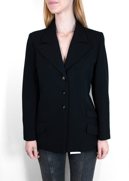 Chanel Black Single-Breasted Blazer