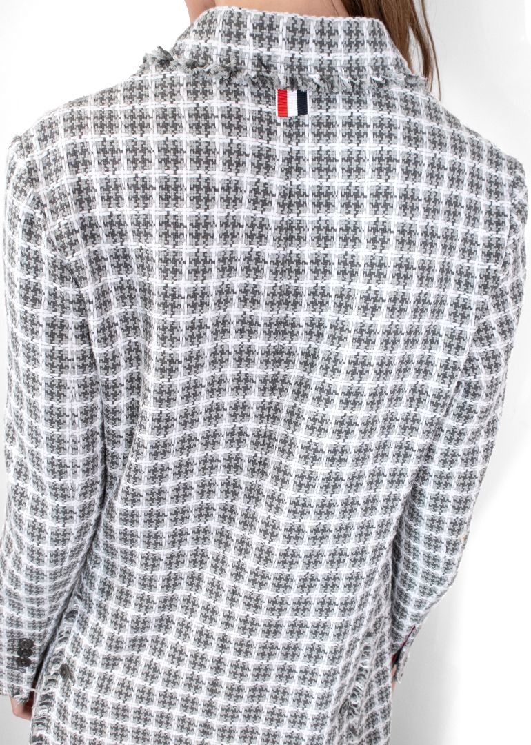 Thom Browne Check-pattern Tweed Coat