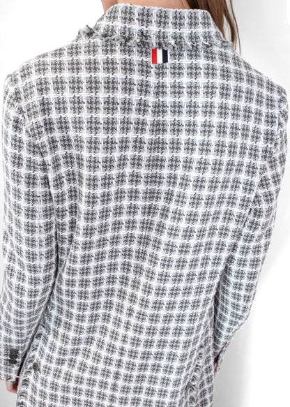 Thom Browne Check-pattern Tweed Coat