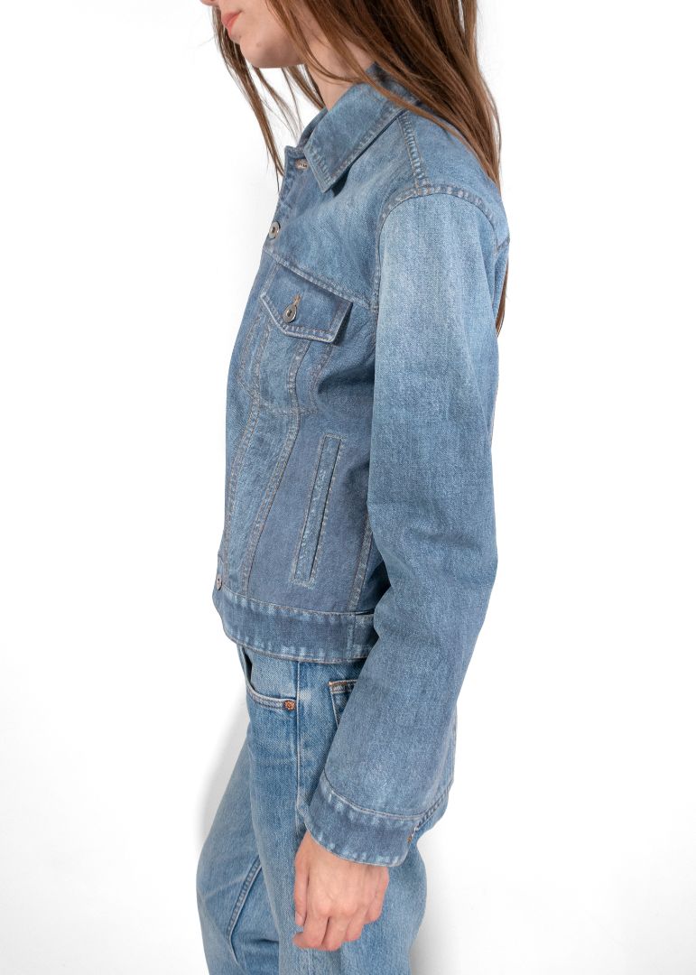 Bottega Veneta Denim Effect Suede Jacket
