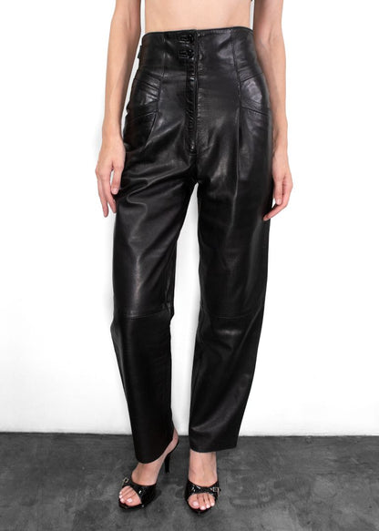 Begedor Italia Vintage Black Leather Pants