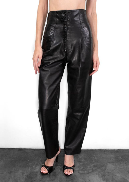 Begedor Italia Vintage Black Leather Pants