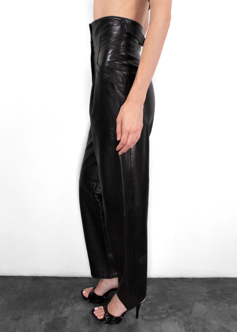 Begedor Italia Vintage Black Leather Pants