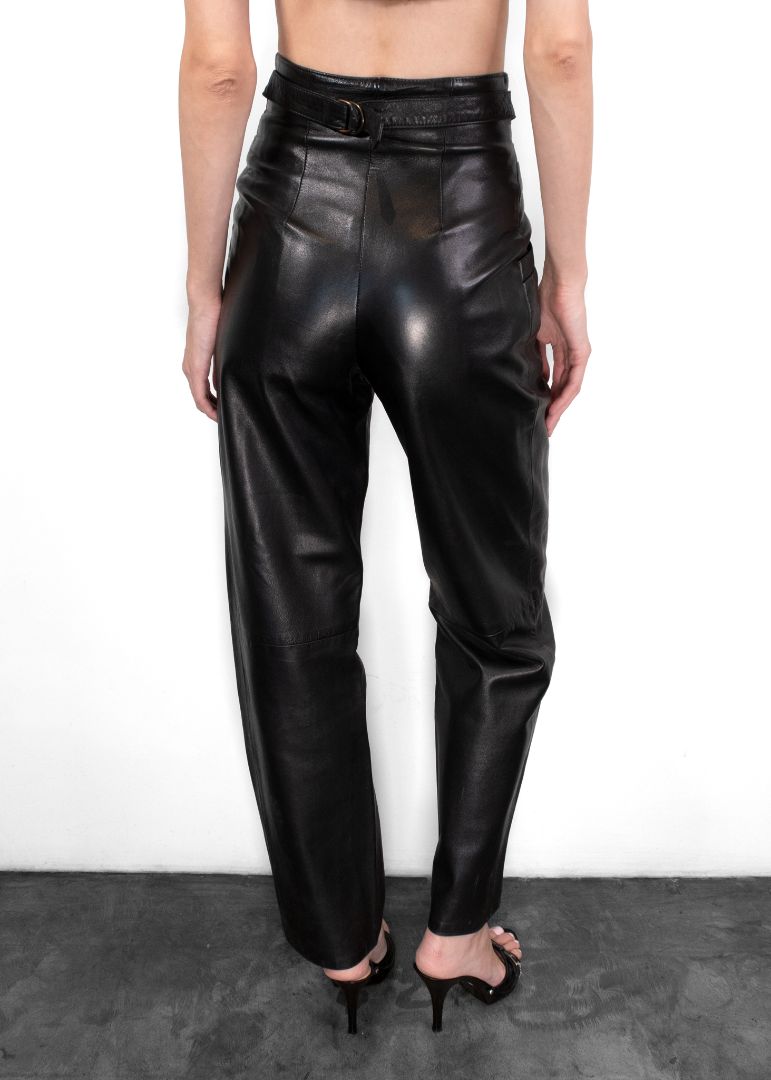 Begedor Italia Vintage Black Leather Pants