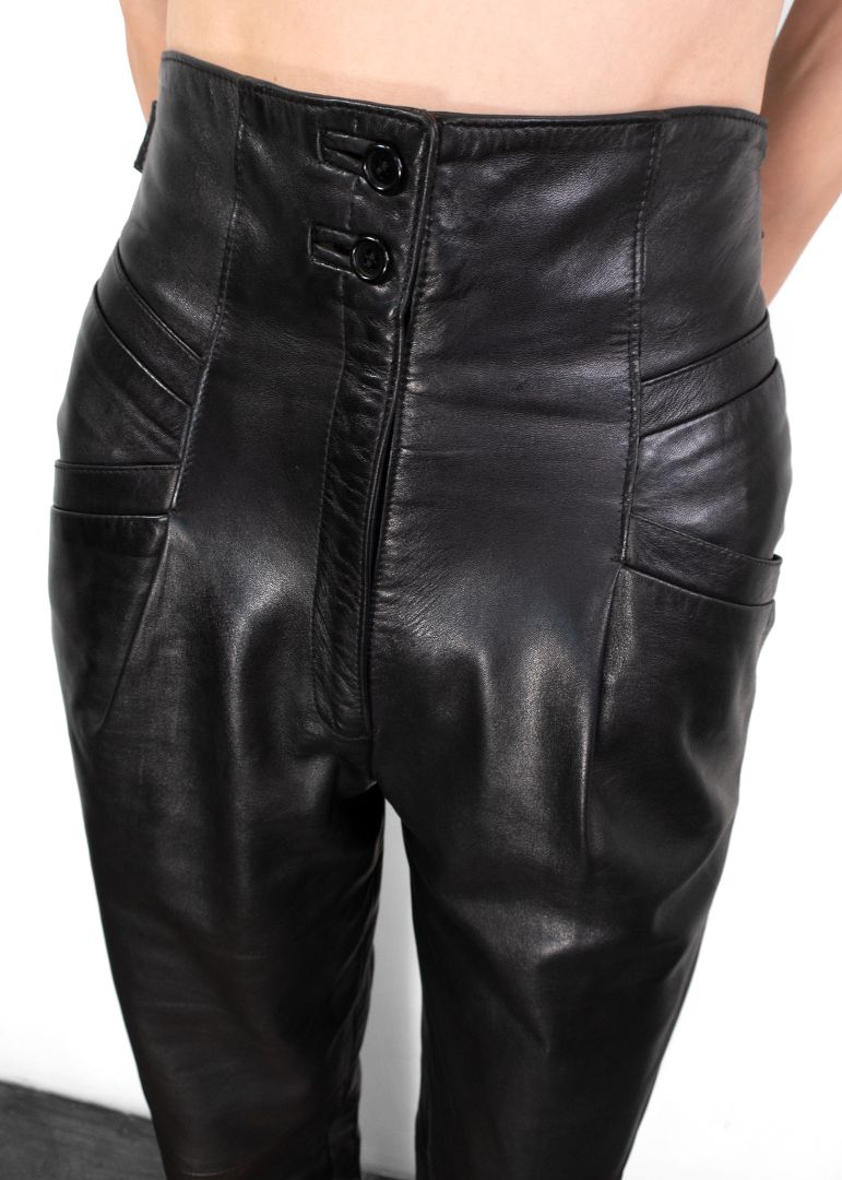 Begedor Italia Vintage Black Leather Pants