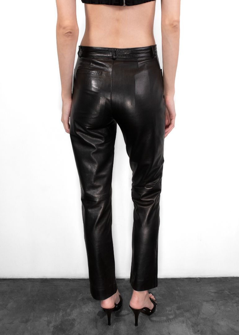 Gucci Vintage Black Leather Pants