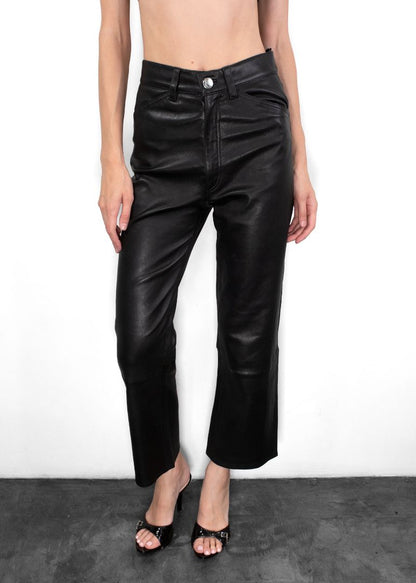 SPRWMN Black Leather Pants