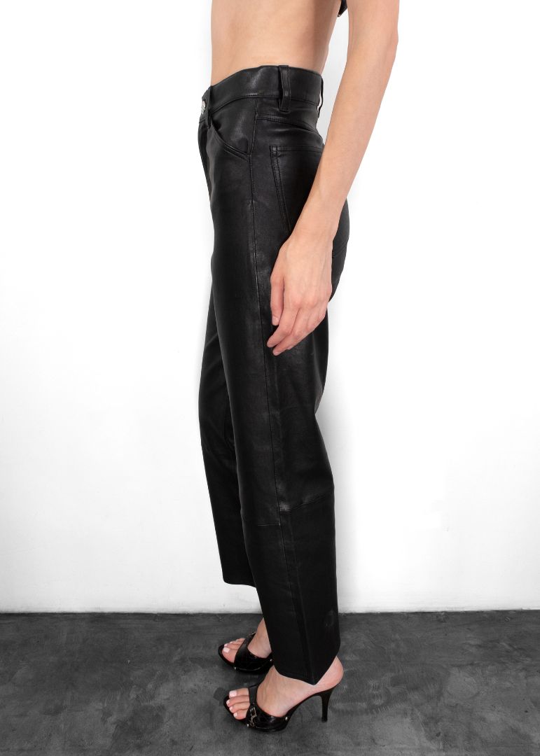 SPRWMN Black Leather Pants