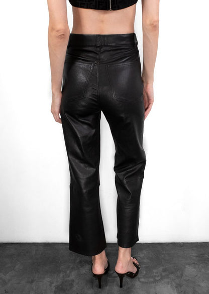 SPRWMN Black Leather Pants