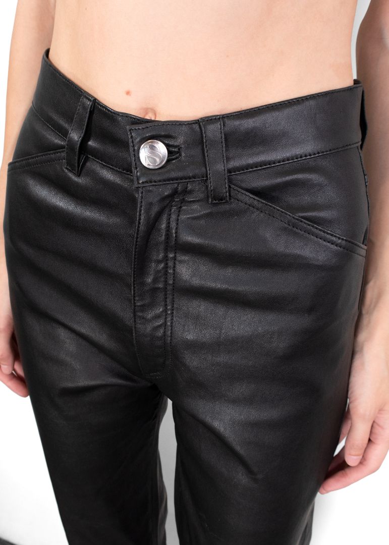 SPRWMN Black Leather Pants