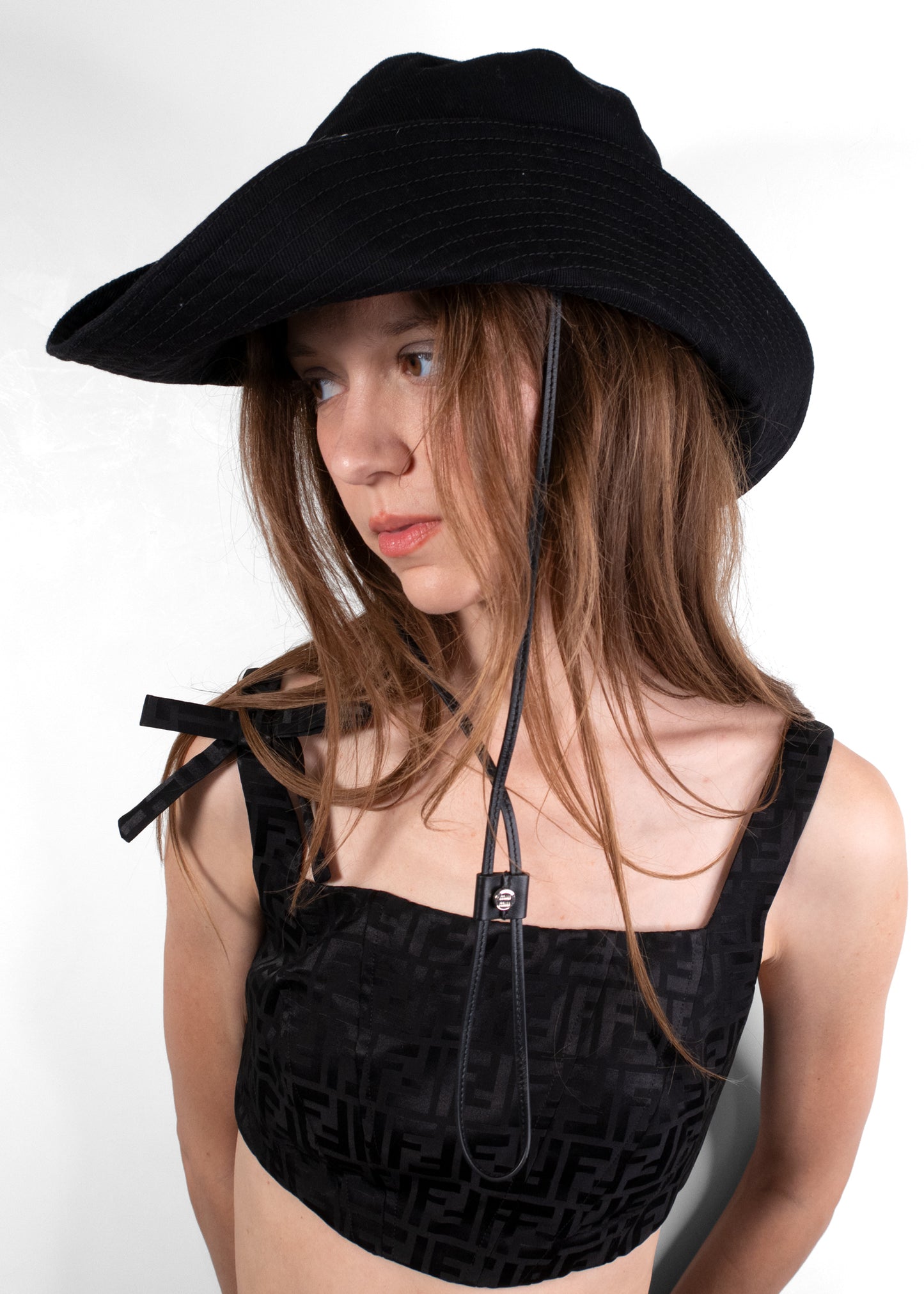 Miu Miu Black Drill Hat