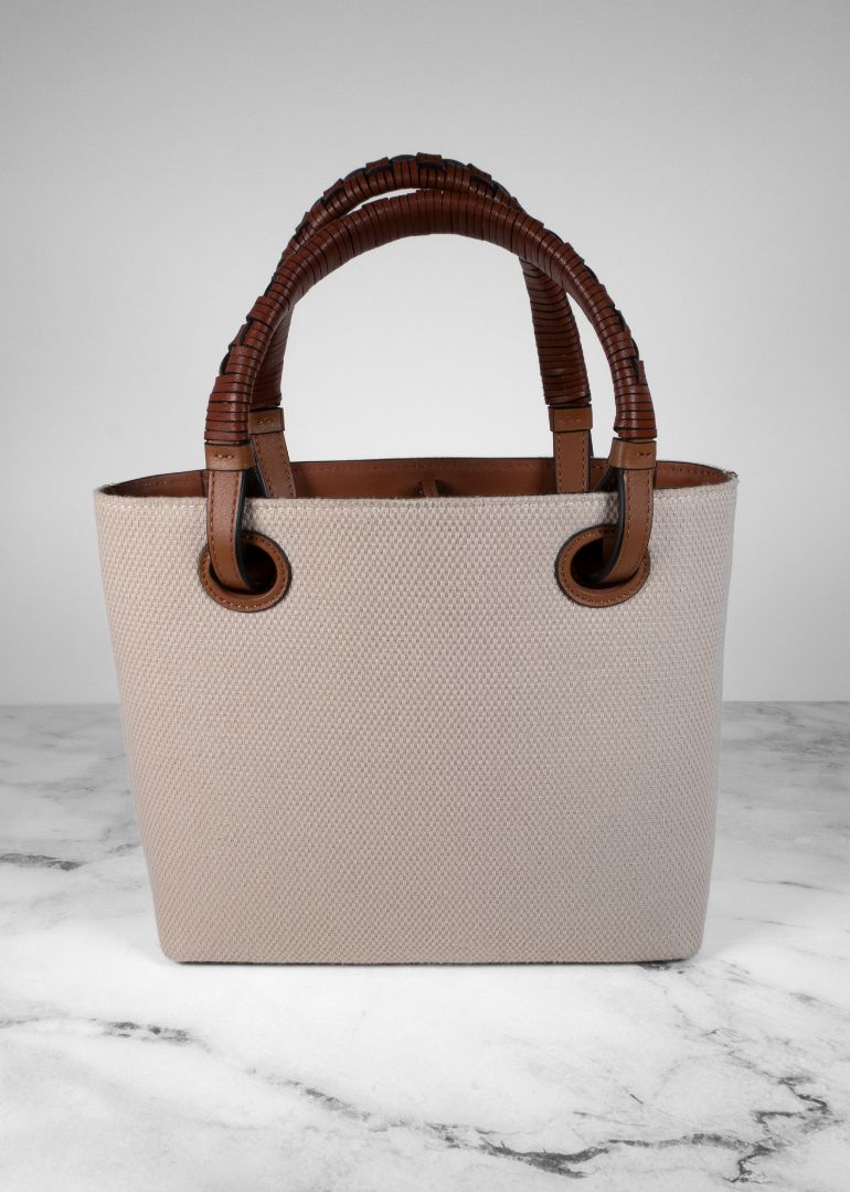 Loewe Beige Anagram Tote Mini Bag