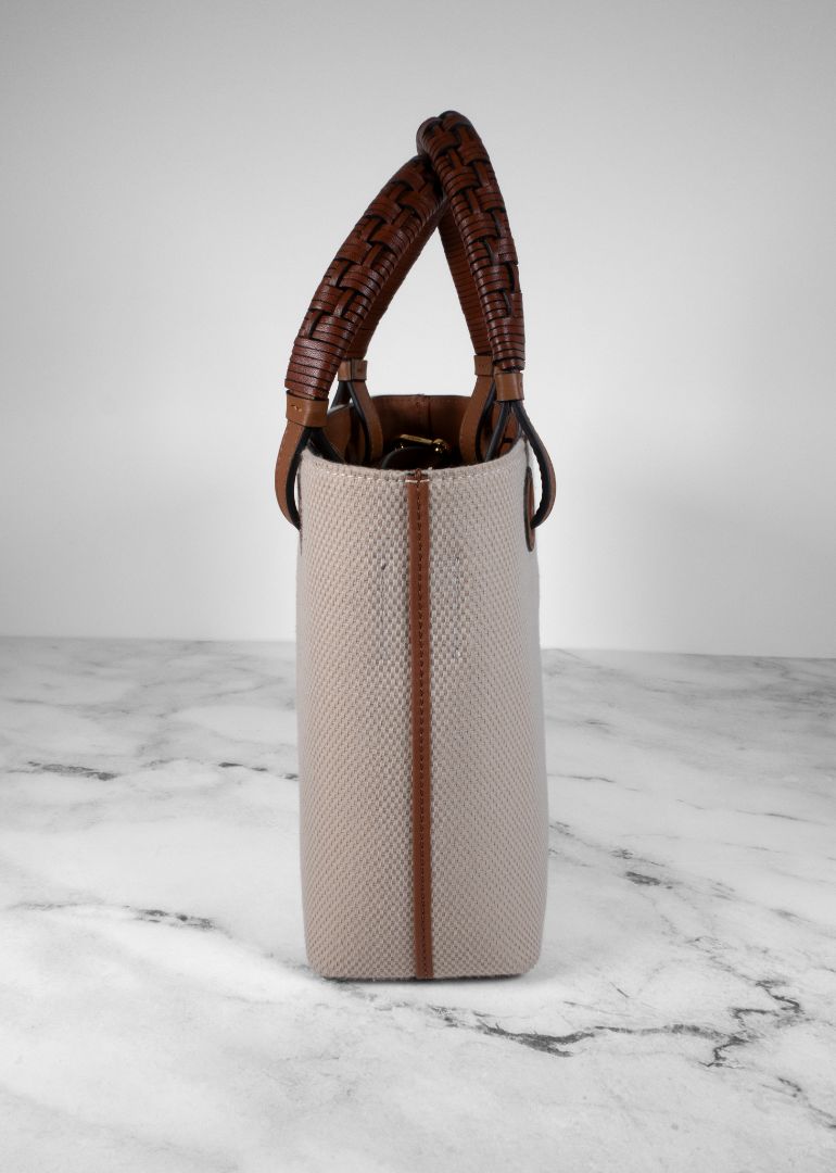 Loewe Beige Anagram Tote Mini Bag