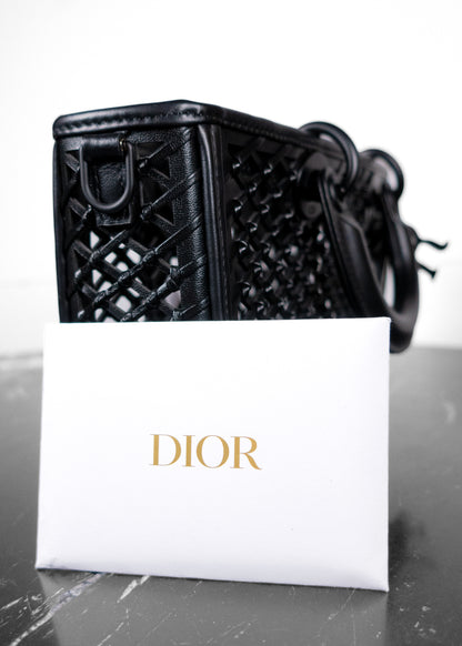 Christian Dior Medium Lady D-Joy Bag Black Braided