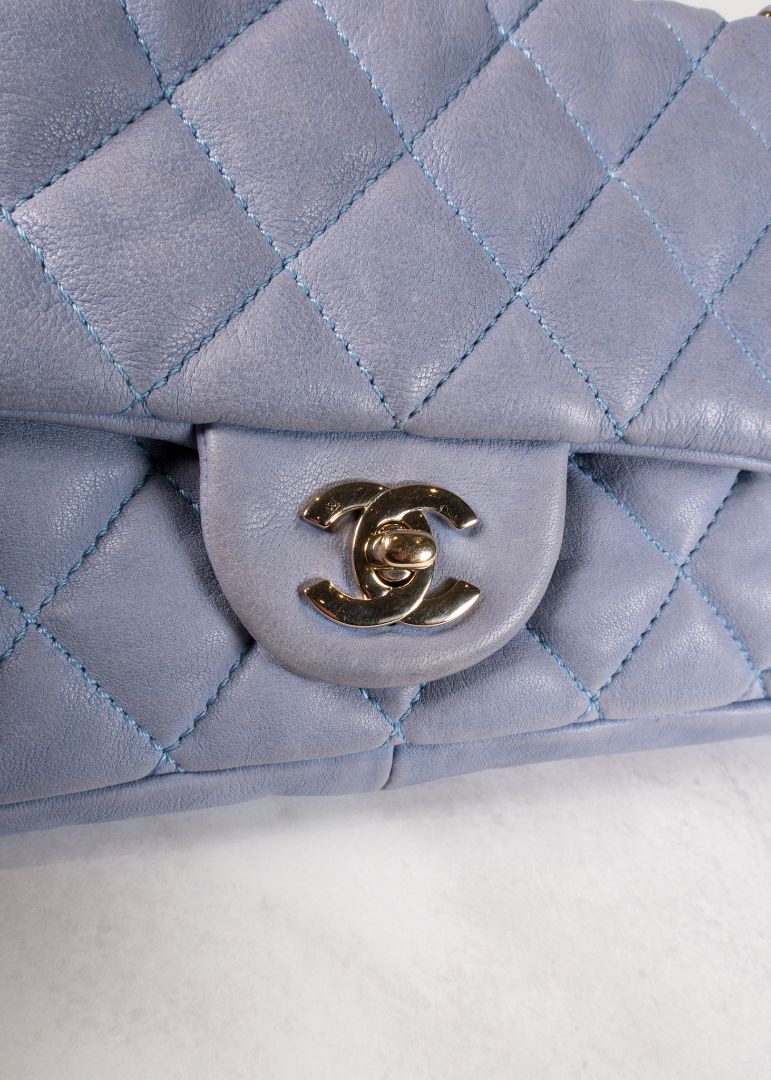 Chanel Light Blue Lambskin Flapbag