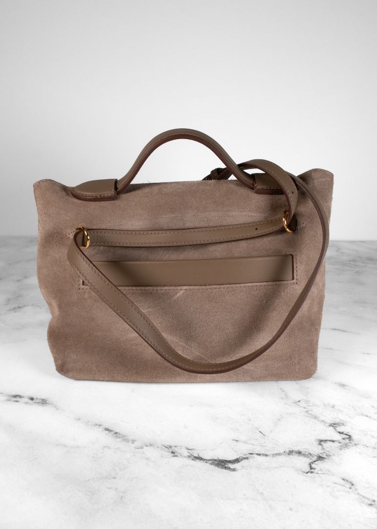 Hermes Taupe Suede Evercolor Bag