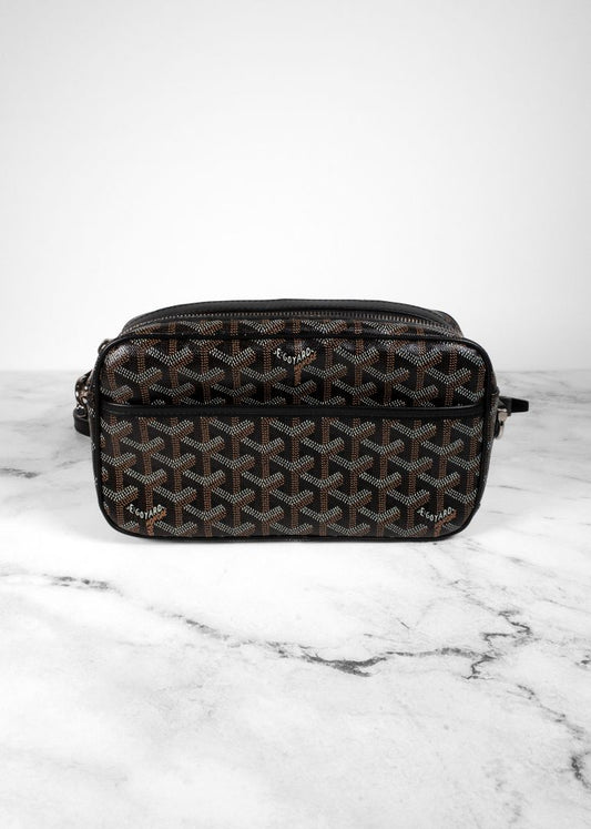 Goyard Black/Brown Goyardine Sac Capvert Bag