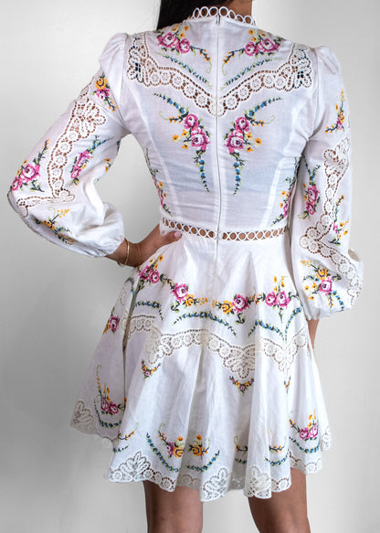 Zimmermann Allia Floral Print Mini Dress