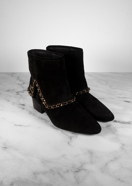 Chanel 2013 Interlocking CC Logo Moto Boots