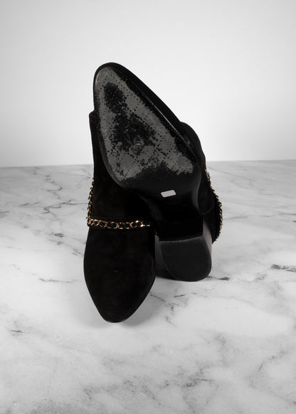 Chanel 2013 Interlocking CC Logo Moto Boots