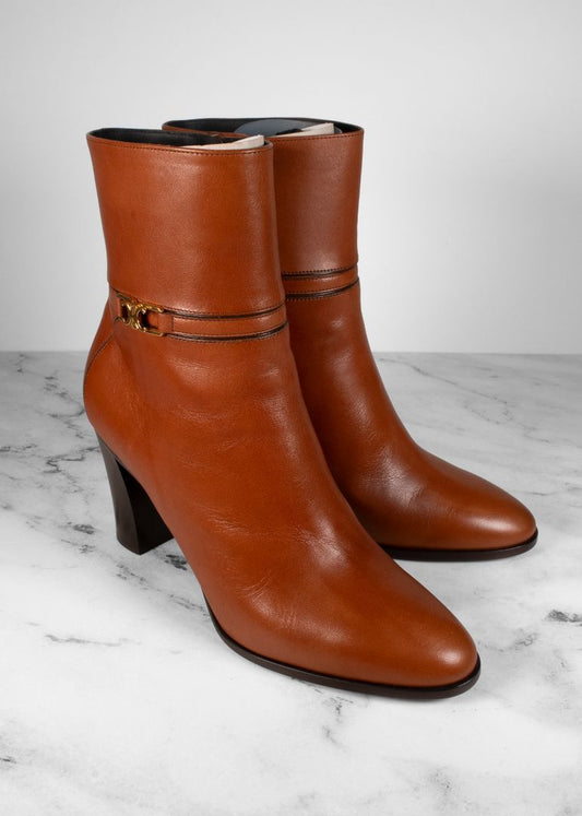 Celine Tan Ankle Boots