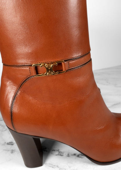 Celine Tan Ankle Boots