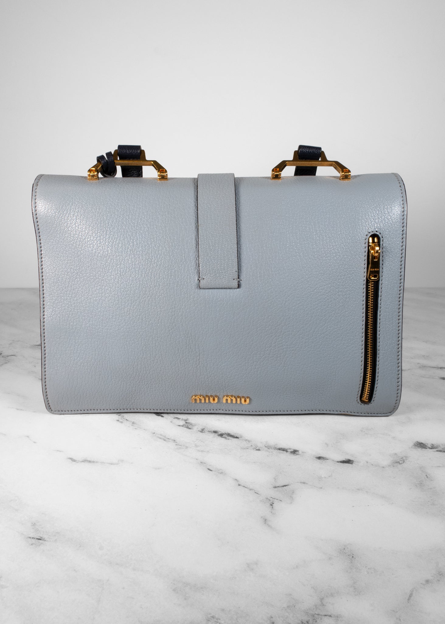 Miu Miu Goatskin Bandoliera Madras Bi-Color Shoulder Bag – Fashion