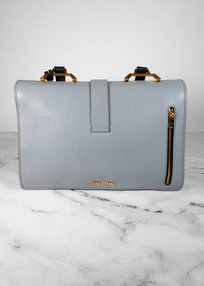 Miu Miu Goatskin Bandoliera Madras Bi-Color Shoulder Bag