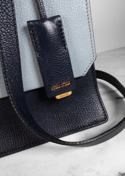 Miu Miu Goatskin Bandoliera Madras Bi-Color Shoulder Bag