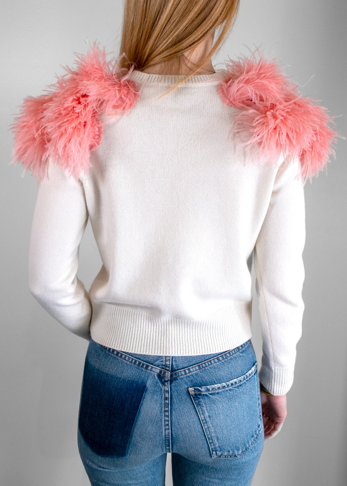 Chanel Cashmere Feathered Pullover