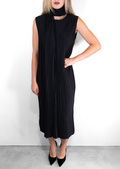 The Row Crew Neck Black Long Dress