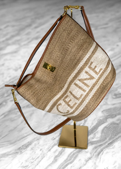 Celine Natural Bucket 16 Bag In Textile