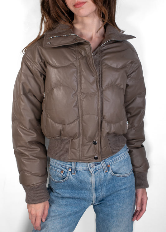 Hermès Leather Down Jacket