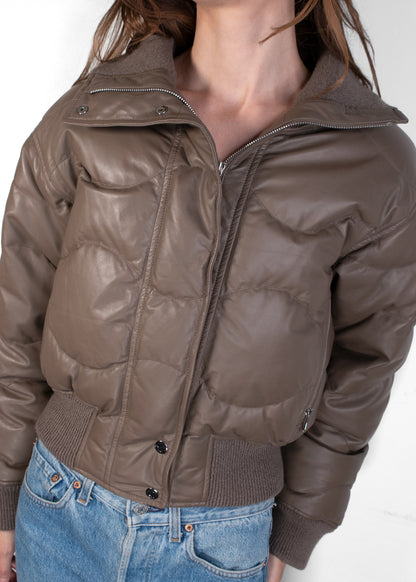 Hermès Leather Down Jacket