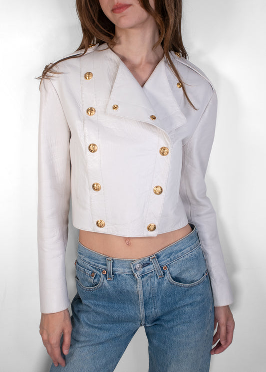 Celine Double-Breasted Leather Jacket