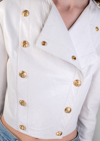 Celine Double-Breasted Leather Jacket