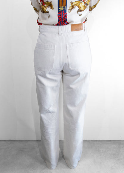 Loro Piana White Straight Leg Jeans