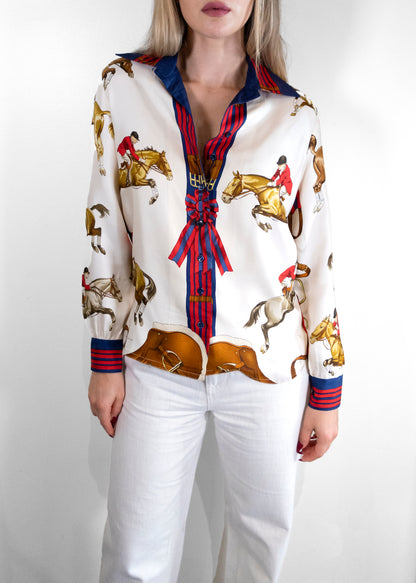 Hermès Horse Motif Blouse