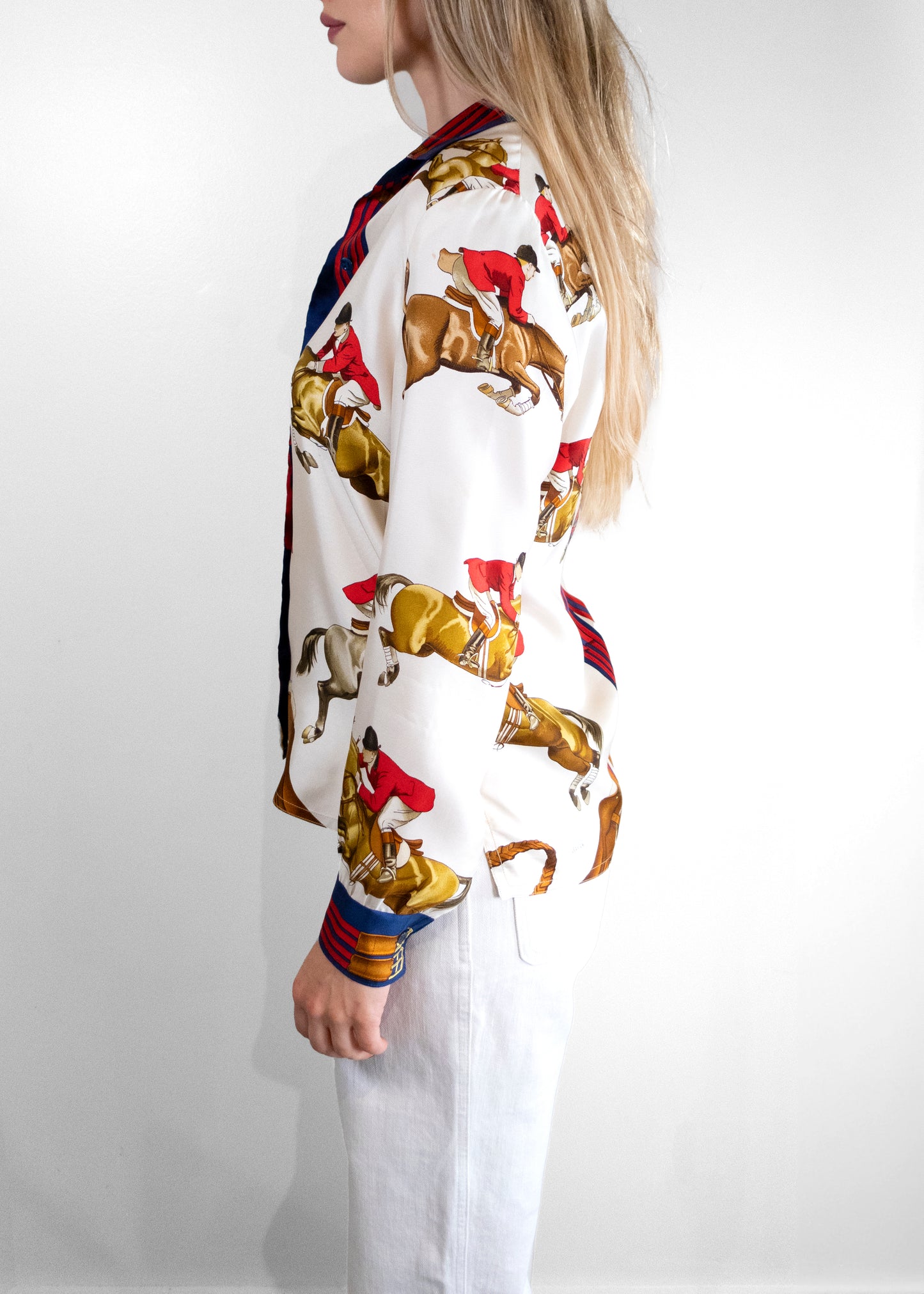 Hermès Horse Motif Blouse