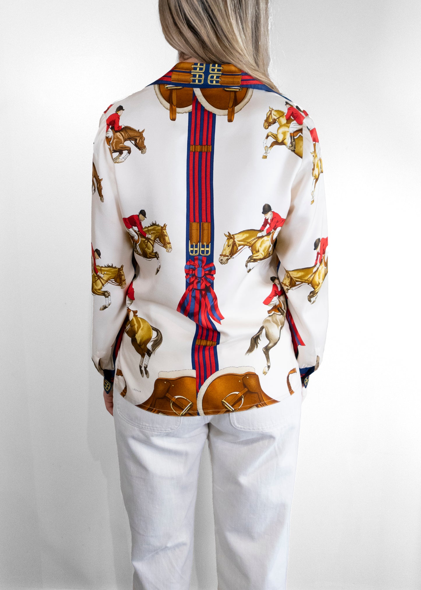 Hermès Horse Motif Blouse