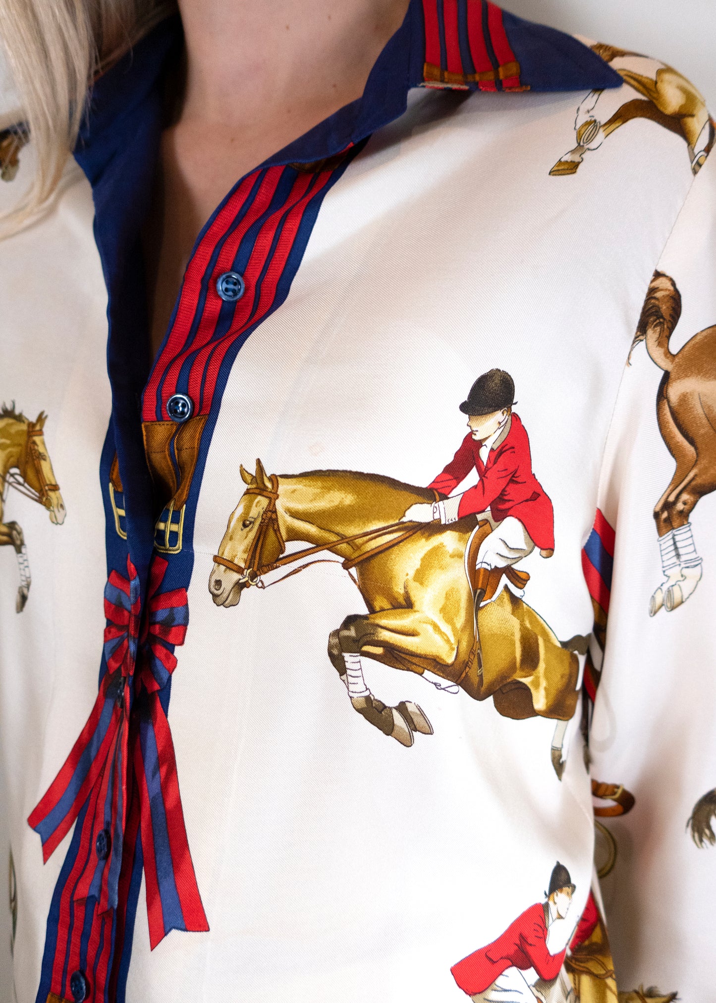 Hermès Horse Motif Blouse