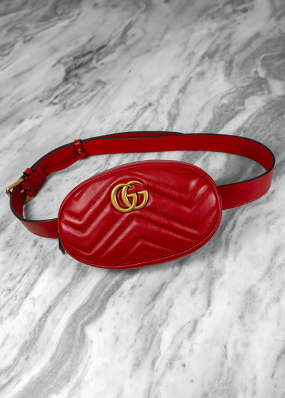 Gucci Marmont Matelasse Belt Bag